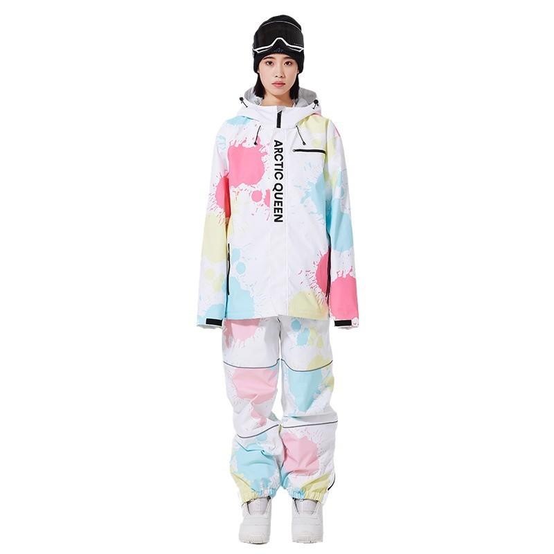 Men's and Women's Ski Suit Outdoor Winter Warm Snowboard Suit Waterproof Windproof Skiing Jackets and Pants Set Unisex Breathable Insulated Snow Suit