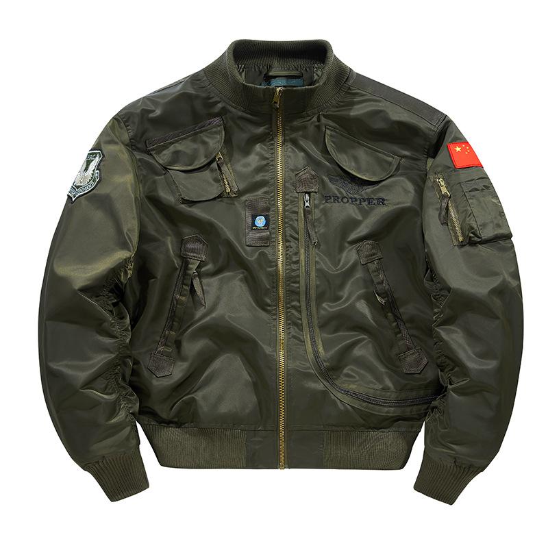 Мужская летная куртка Мужская свободная куртка на осень и весну Бейсбольная куртка — фото 3