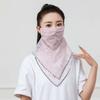 Thin Triangular Scarf Elastic Face Cover Simple Sunscreen Veil  Women