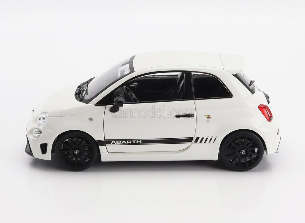 Mini auto FIAT 500 ABARTH SOLIDO FIAT NUOVA 500 ABARTH 595 2022 BÍLÁ ČERNÁ 1811301 1/18 1/18 [Položka]
