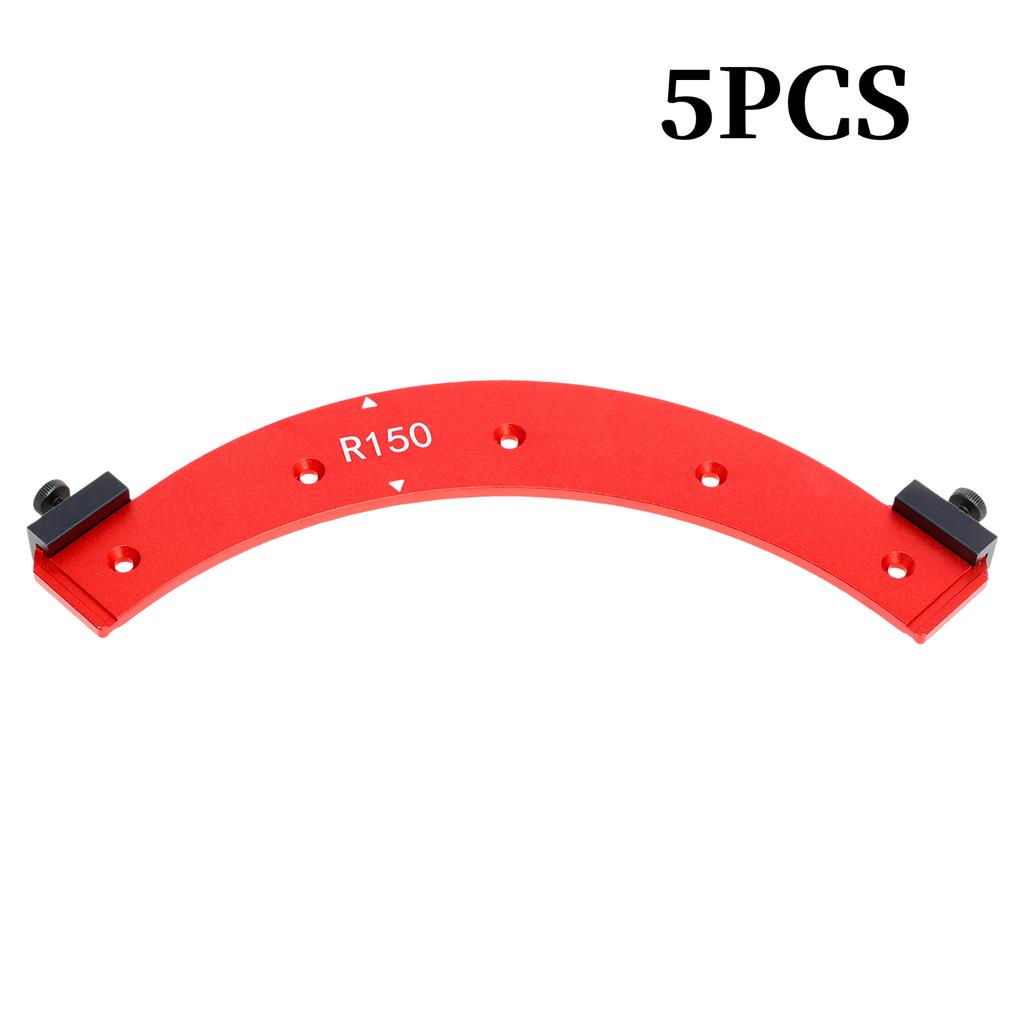 5Pcs Round Corner Radius Templates 5 Size Cutting Auxiliary Aluminum Alloy Corner Trimming Mould Precise for Furniture Woodwork