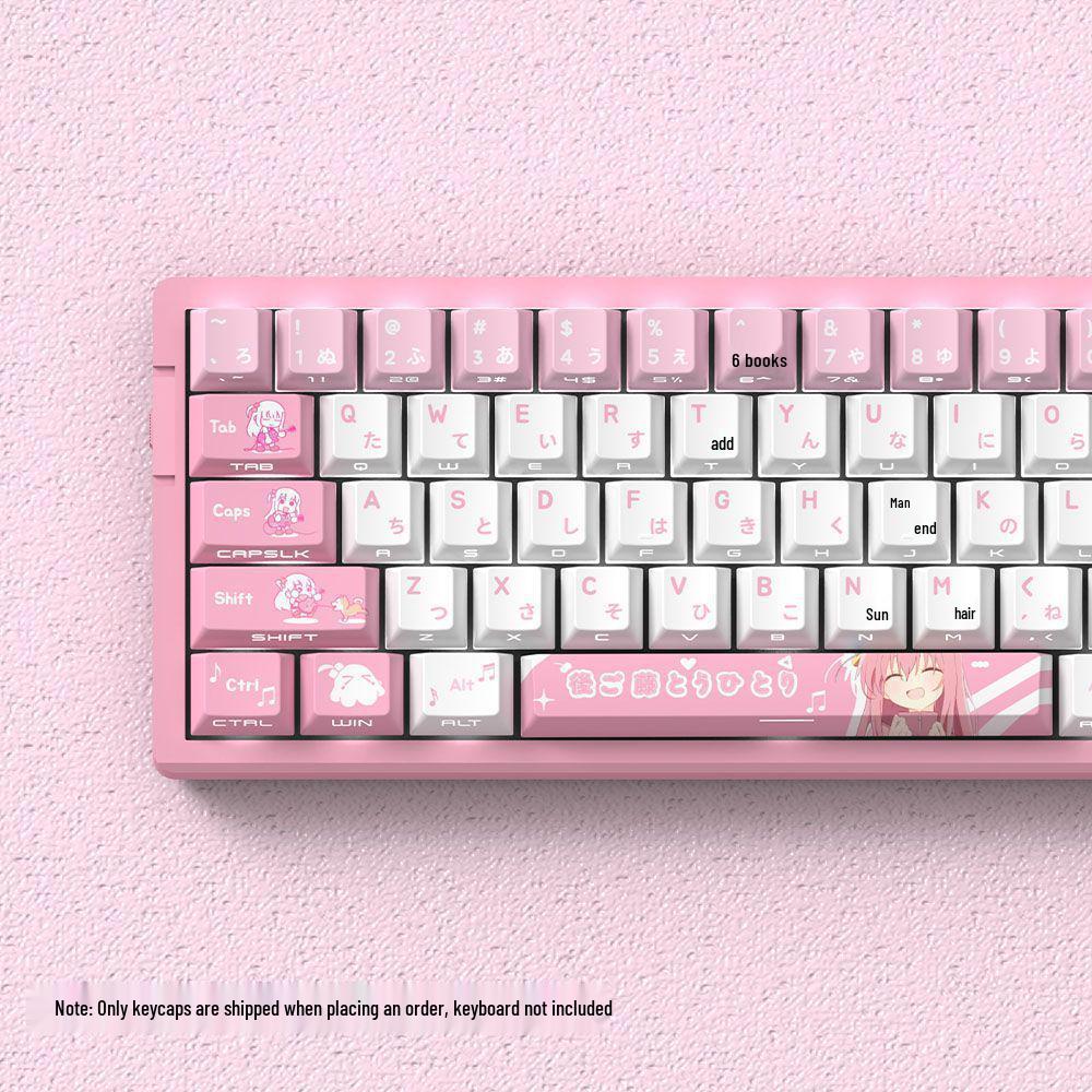 Bocchi-chan Translucent Side-printed Keycap for Most Mechanical Keyboards