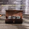Vintage Genuine Leather 3 Slot Watch Roll Travel Case Portable Watch Display Case Watch Storage Organizer Box Men Gift