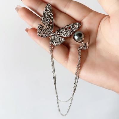 Butterfly Tassel Brooch - High-end Accessory for Cinching The Waist and Preventing Accidental Exposure of The Back. Button-style Brooch.