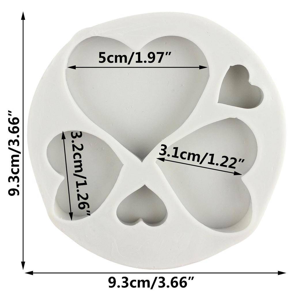 Heart Silicone Mold Love Heart Star Moon Fondant Molds Cake Decorating Tools Theme Cake Dessert Decorated Chocolate Candy Mold