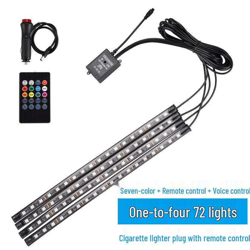 

Идеально для атмосферной подсветки автомобиля: Голосовое управление, с поддержкой Bluetooth, красочная подсветка салона и ног.