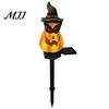 Dusk to Dawn Solar Pathway Lamps Halloween Pumpkin Light, Ghost Yard Stake Smart Sensor Garden Lights Lamp, Waterproof Outdoor Decor Light
