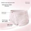 Oudifen Women's Ice Silk Seamless Jacquard Lace Briefs