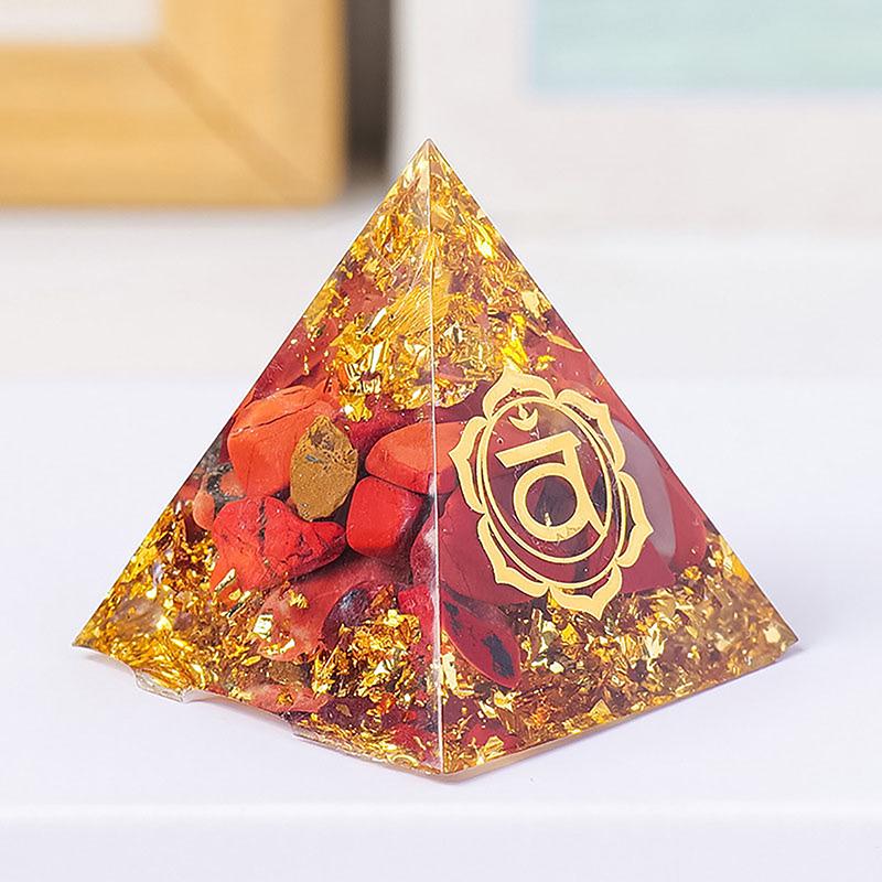 7Pcs Pyramid Set With Gift Box 3Cm Natural  Stone Pyramid  Energy Tower Home Decorative Ornament Home Decor