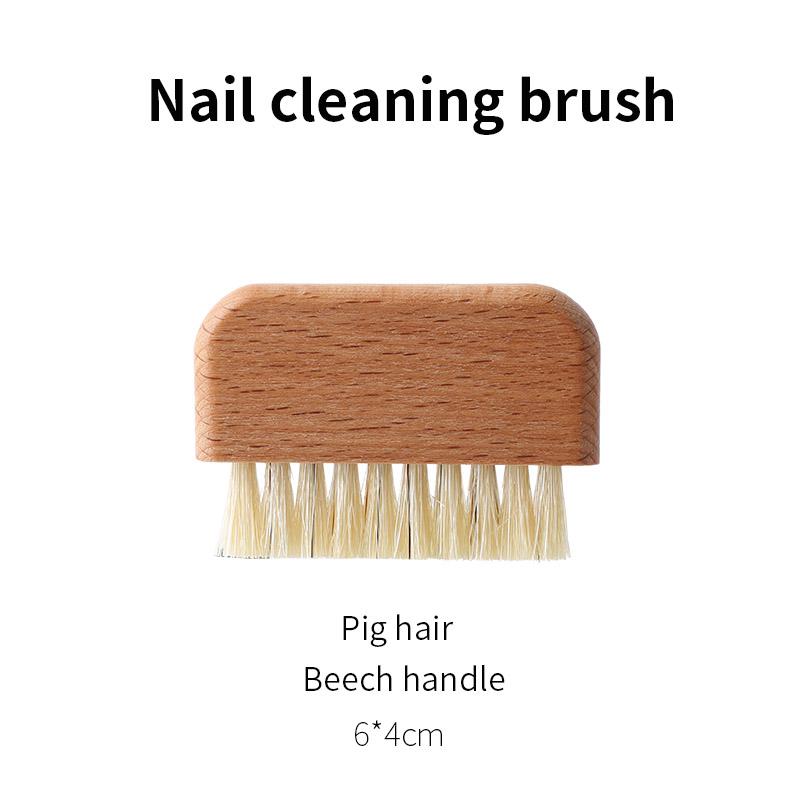 

Мини-щеточка для ногтей из натурального бука, инструменты для чистки ногтей, многофункциональная щетка для ногтей белый