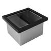 Coffee Knock Box Bottomless Stainless Steel Coffee Ground Knock Bin for Home Cafe Restaurant