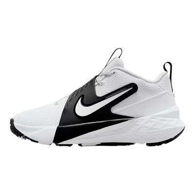 Team Hustle D12 GS White Black Kids Sneakers HF6279-101