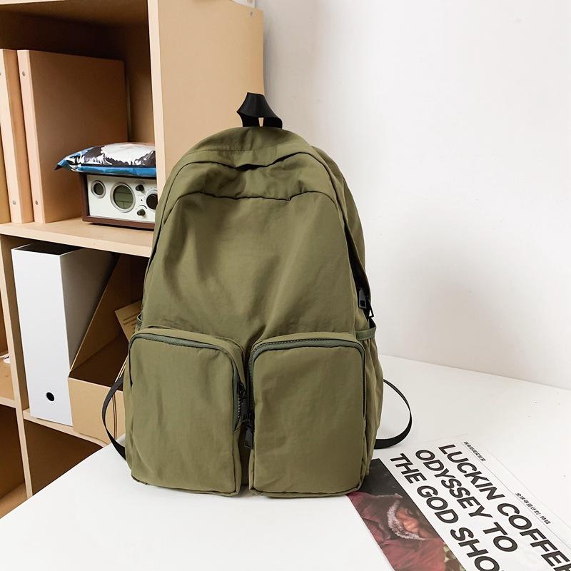 Schoolbag High Value Literary Style Backpack College Style Large Capacity Student Schoolbag Summer New Neutral Lightweight Backpack