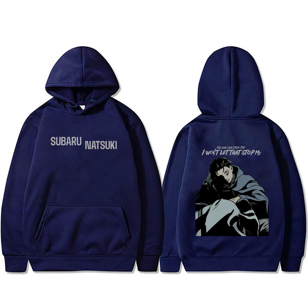 Anime Re:ZERO Starting Life in Another World Natsuki Subaru Graphic Hoodie Unisex Manga Casual Oversized Hooded Sweatshirt