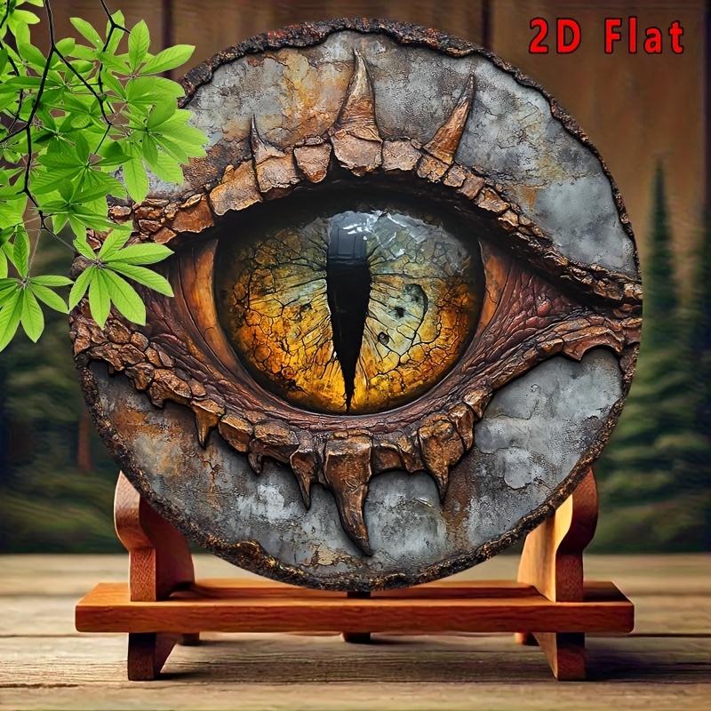 D Flat Pc Retro Xcm Vintage Dragons Eye Metal Wall Sign Weatherproof Predrilled Aluminum Decorative Plaque for Home