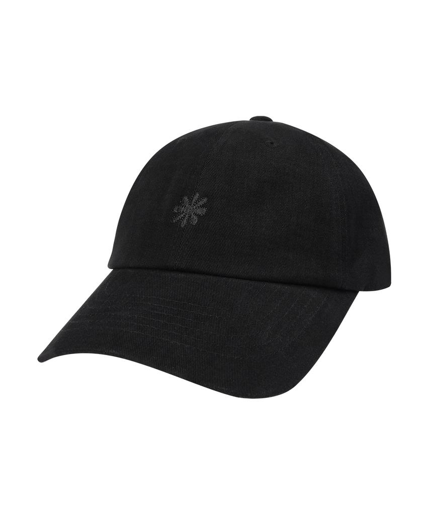 Olai [Unisex Big Size Small Fit] Washed Cotton Logo Ball Cap_All Black