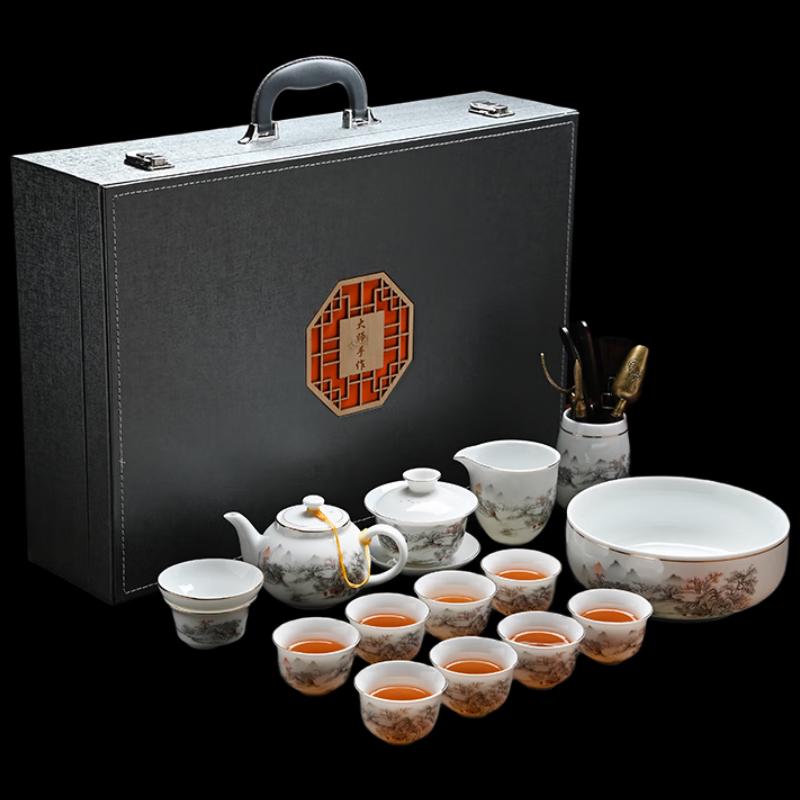 WoDing Ice Jade White Porcelain Kung Fu Tea Set