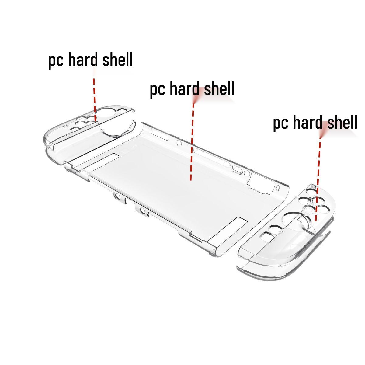 

Compatible Detachable Crystal Case for Switch 2nd Gen PC Console - Transparent Protective Shell