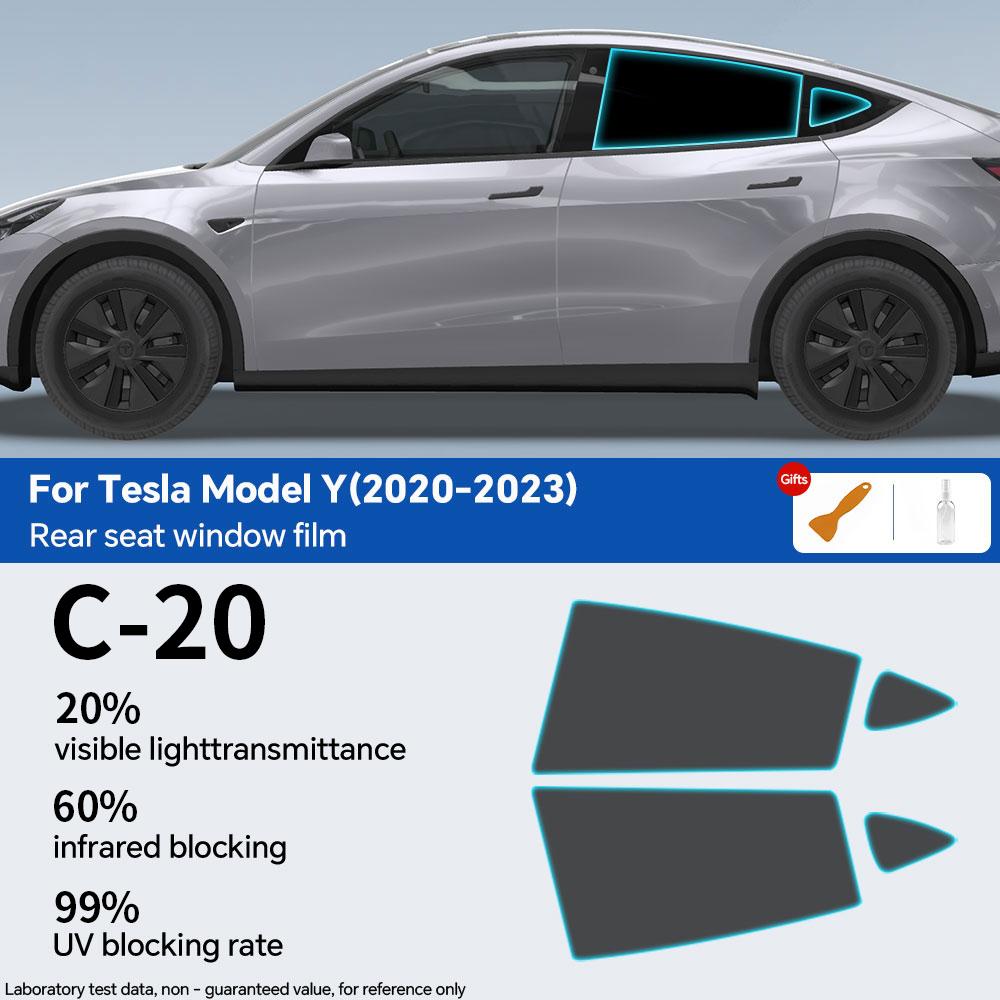 Vorgeschnittene Auto-Fenster-Sichtschutz-Tönungsfolie für Tesla Model Y   -2024 Auto-Aufkleber Folien Keramik Solar UV-Schutzfolien