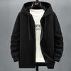 Herbst Winter Hoodie Männer Fleece Hoodies Einfarbig Jacke Zip Up Hoodies Strickjacke