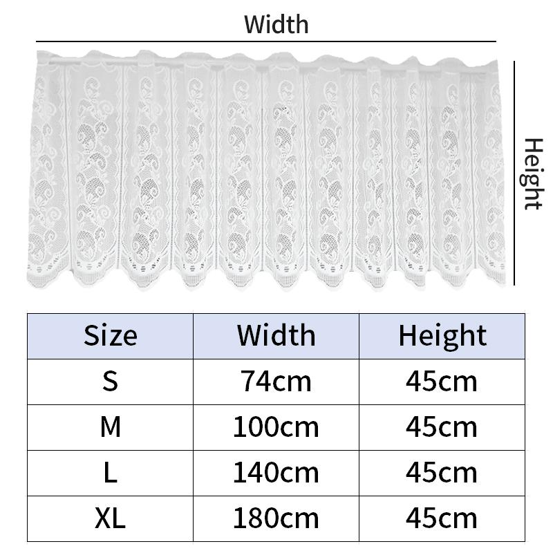 Lace Window Curtains Decorative Short Curtain Whits Half Curtains Sheer Home Door Window Curtains Decorations