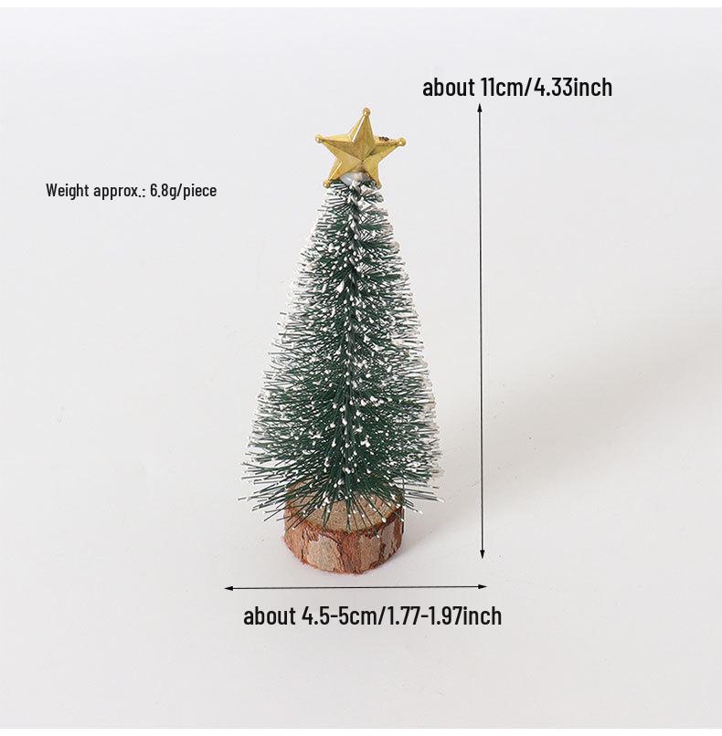 

Mini Christmas Tree for Dollhouse Scenes - Flocked Cedar Needle Decoration DIY Accessories