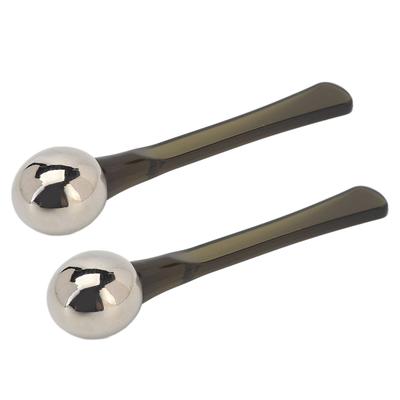 2pcs Eye Cream Applicator Zinc Alloy Roller Ball Massager Cream Scoop Eye Care Applicator Wand Stick