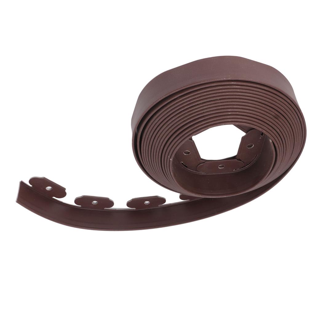 Landscape Edging Kit PE L Shaped Easy Deformation No Dig Landscape Edging Kit for Landscaping Brown