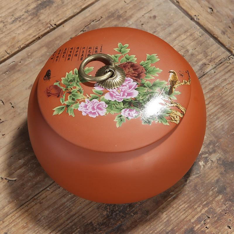 Purple Clay Tea Jar Ceramic white tea big red robe black tea sealed jar ceramic jars Ceramic Coffee candy food storage can