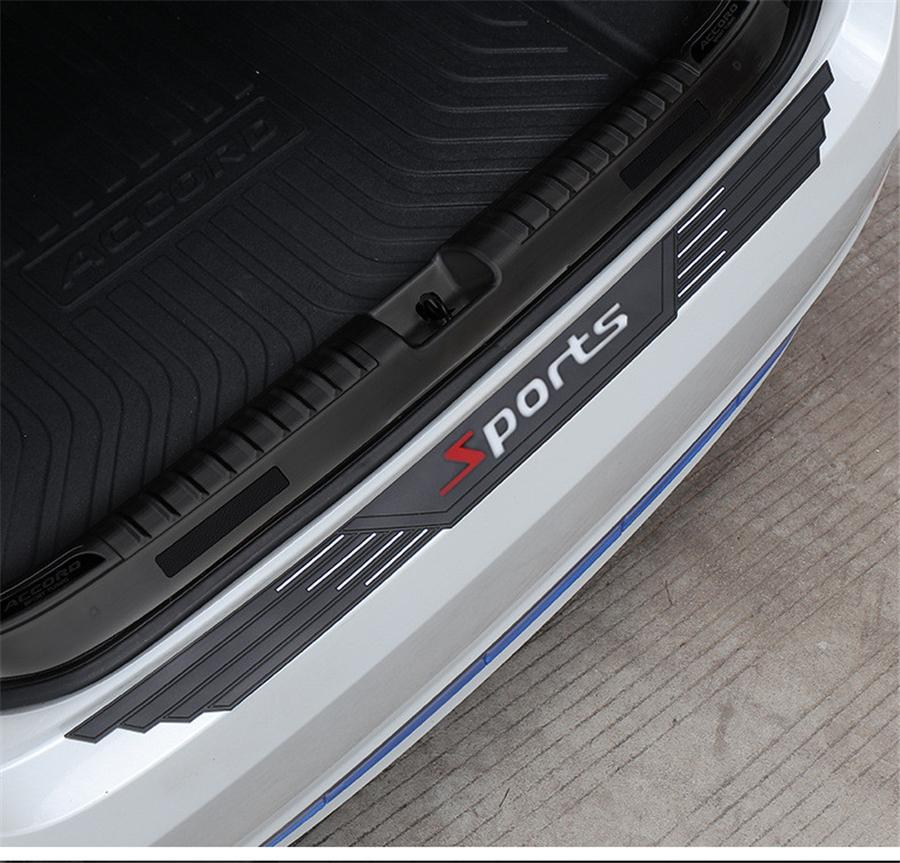 Black Car Rear Rubber Bumper Guards Scratch Protector Non-slip Pad Sports Style