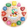 Wooden Geometric Column Set Children'S Montessori Early Education Cognitive Building Block Pairing Smart Five-Pillar Toy