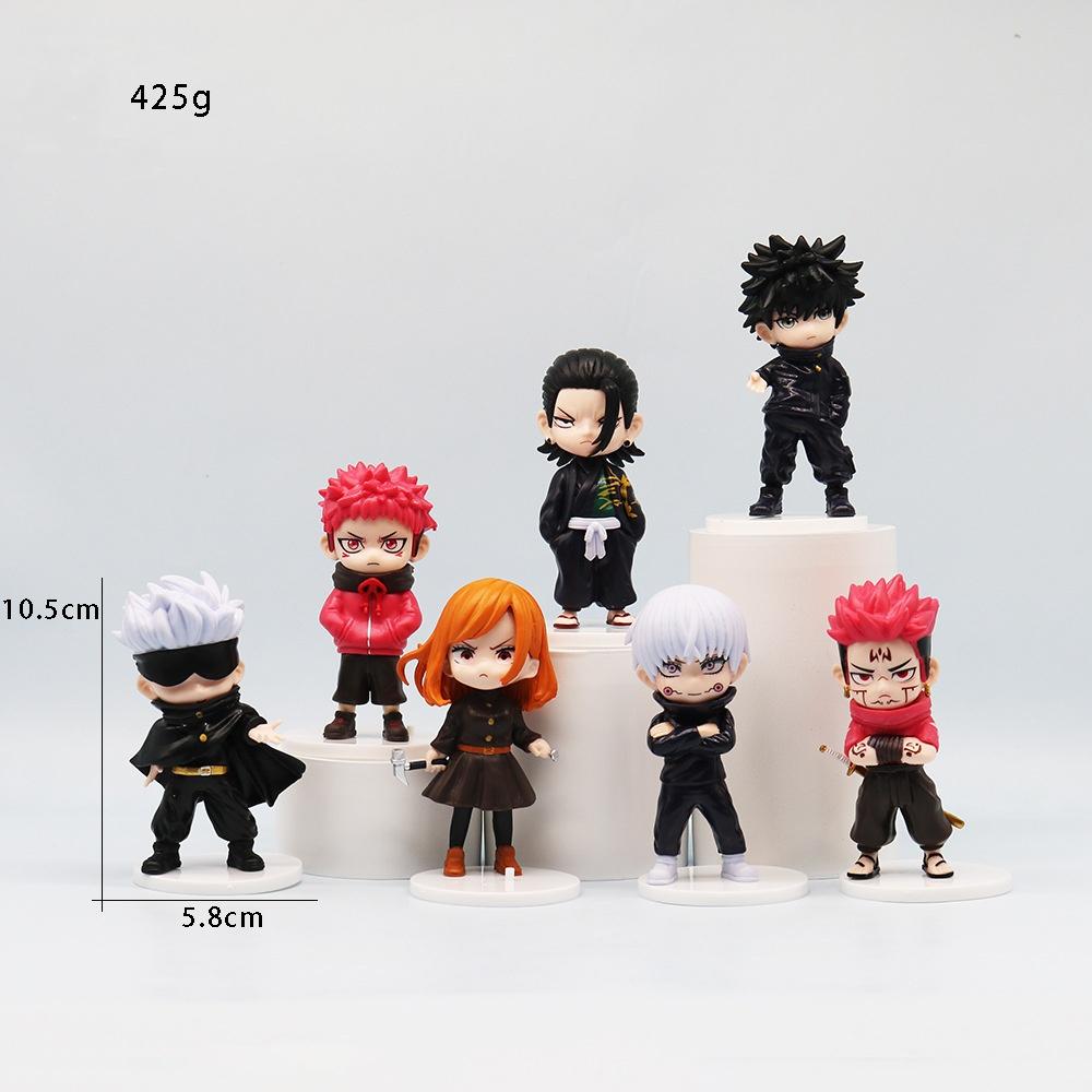 7ks/sada anime džúdžucu kaisen gojo satoru PVC modely ozdoby pro děti narozeninové vánoční dárky