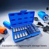 34PcsTorx Star Socket and Bit Set Includes Male Female E-Security Bits Drive Handheld Tool Torque Star Sockets for Automotive