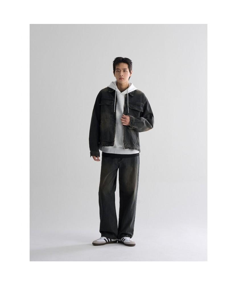 8seconds Collared Zip-Up Denim Outerwear Navy