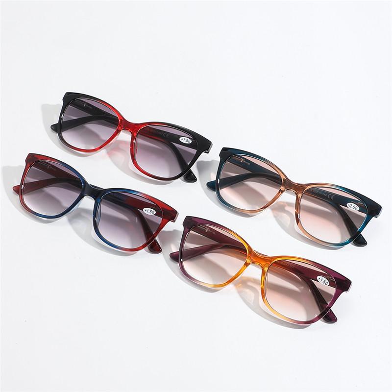 +1.0 ~ +4.0 European and American Fashion Styles Presbyopia Glasses/sunglasses Progressive Color Lenses HD Reading Glasses