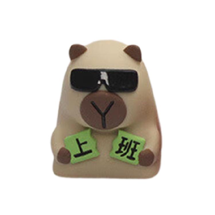 Farbverlauf Harz Tastenkappen mit Capybara Kunst Kompakte Größe Leichte Bauweise Für Mechanische Schalter