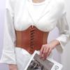 1PC Delicate Texture Elegant Posture Soft Durable Faux Leather Shirts Stylish Versatile Wide Waistband Daily