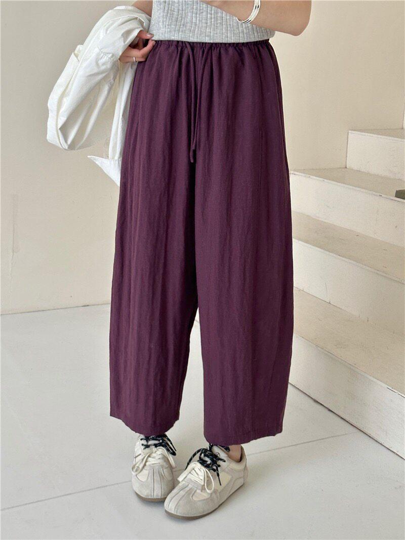 

Tencel Linen Women s Summer Cropped Pants: Lightweight, Breathable, High-Waist, Loose-Fit S (recommended for 90-115 lbs)