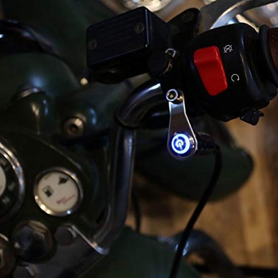 VISPREA Metal Button LED Light Universal Handlebar Master Motorcycle Handlebar Bike Brake Handle Grip Switch Number Switch Quantity Switch, Switch,