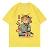 Unisexs Tshirt Summer Korean Edition New Pure Cotton Simple Cartoon Print Round Neck Short Sleeve Popular Casual Short Sl