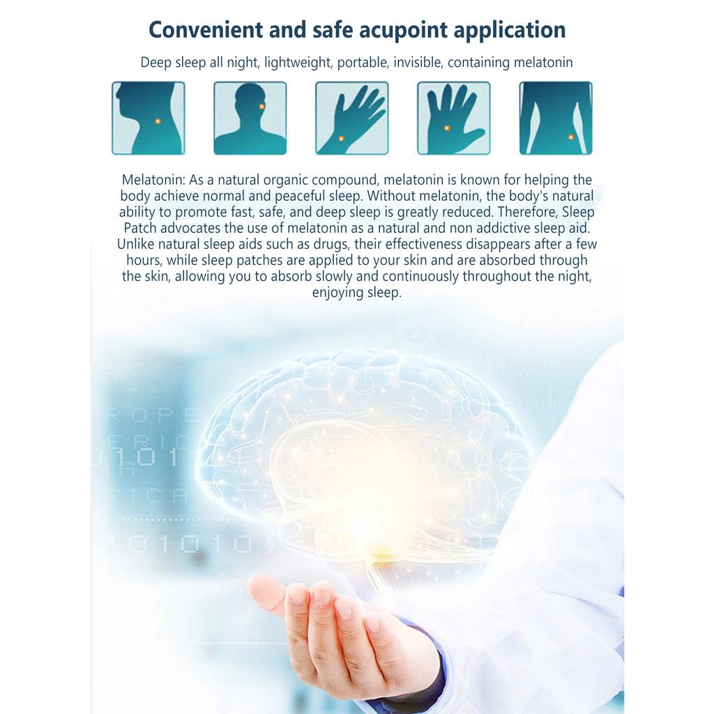 42 Pcs/box Sleep Patch Melatonin Quick Acting Ingredients Natural Deep Sleep Patches Home Sleep Aid Supplies