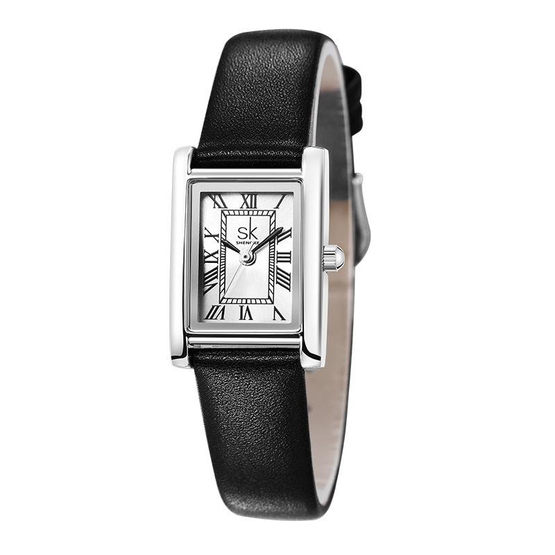 Watch Women S Retro Leather Belt Premium Sense Women S Watch Waterproof Student Versatile Quartz Watch Small Square Plate Women S Watch
