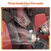 Car Fan 360° Adjustable 3 Head Air Fan Automotive Electric Fan USB/12V/24V Fan 2 Speeds Car Silent Fan For Home Desk Office Car Heat Shields 2