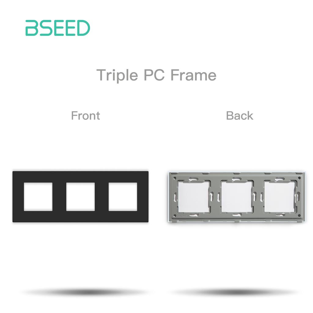 BSEED Plastic Socket Frames Matte Frame For Wall Sockets Single Double Tripl Four Frames DIY Parts Free Combination EU Standard