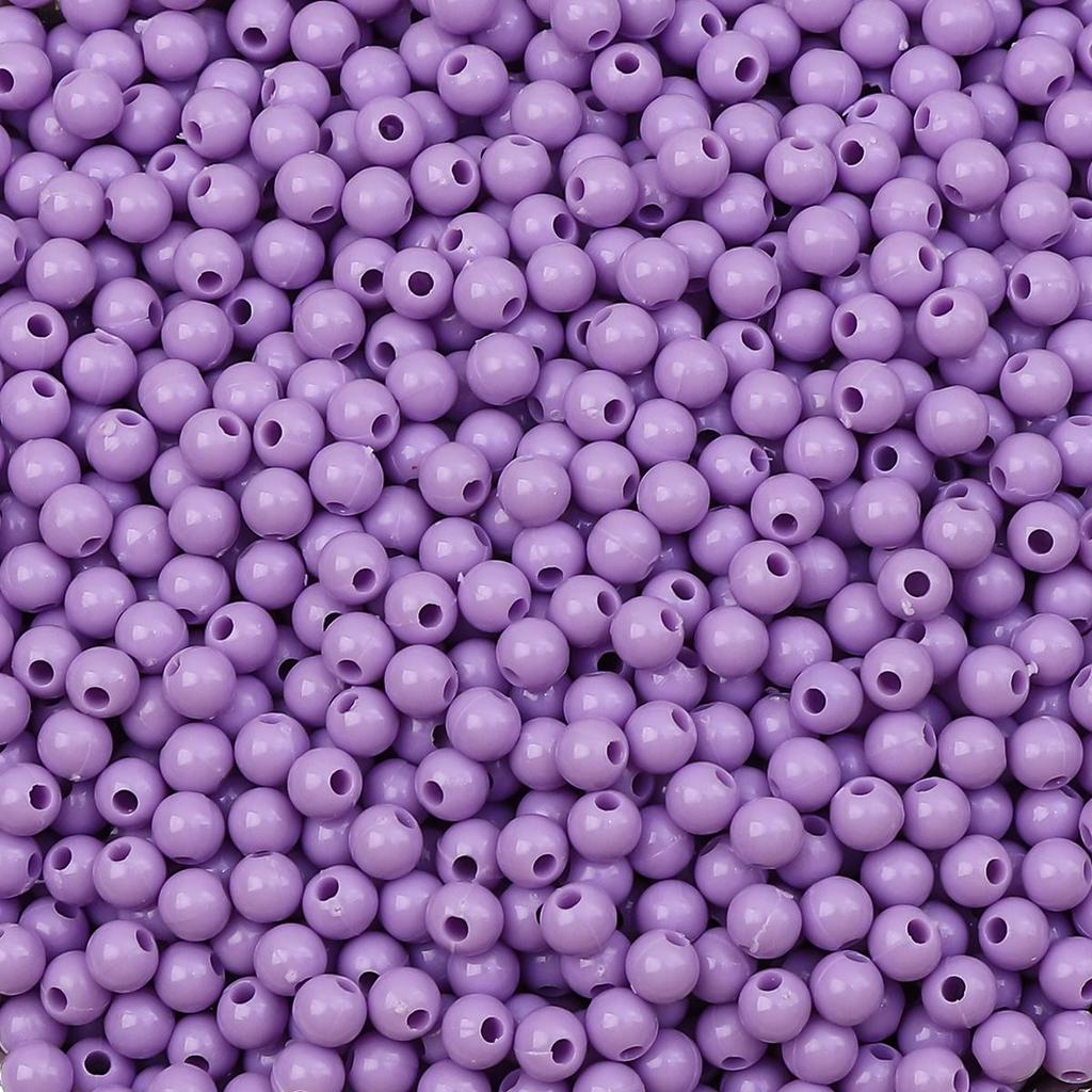 900Pcs Acrylic Beads Solid Colored Round Loose Spacer Beads for Jewelry Making DIY Bracelets Necklace