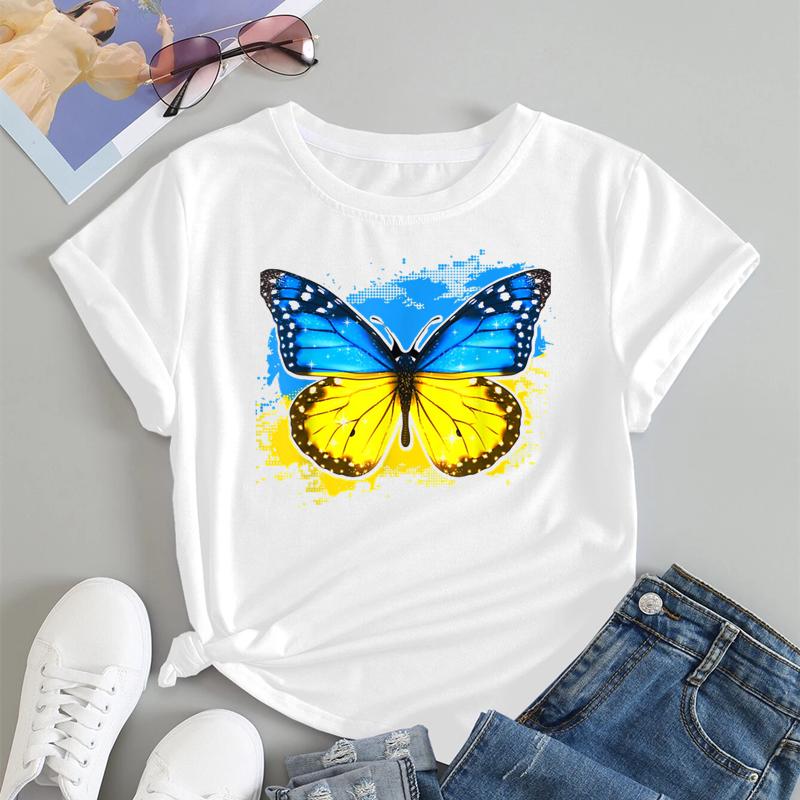 Ukrajina Dívka Oblečení Dres Tričko s ukrajinskou vlajkou Dámská móda Grafika Trička Estetické kostýmy Streetwear Dárky