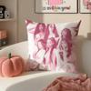 Pop Girl Group KKATSEYE Cushion Cover Pillowcase Short Plush Invisible zipper Room Sofa Cushion Cover