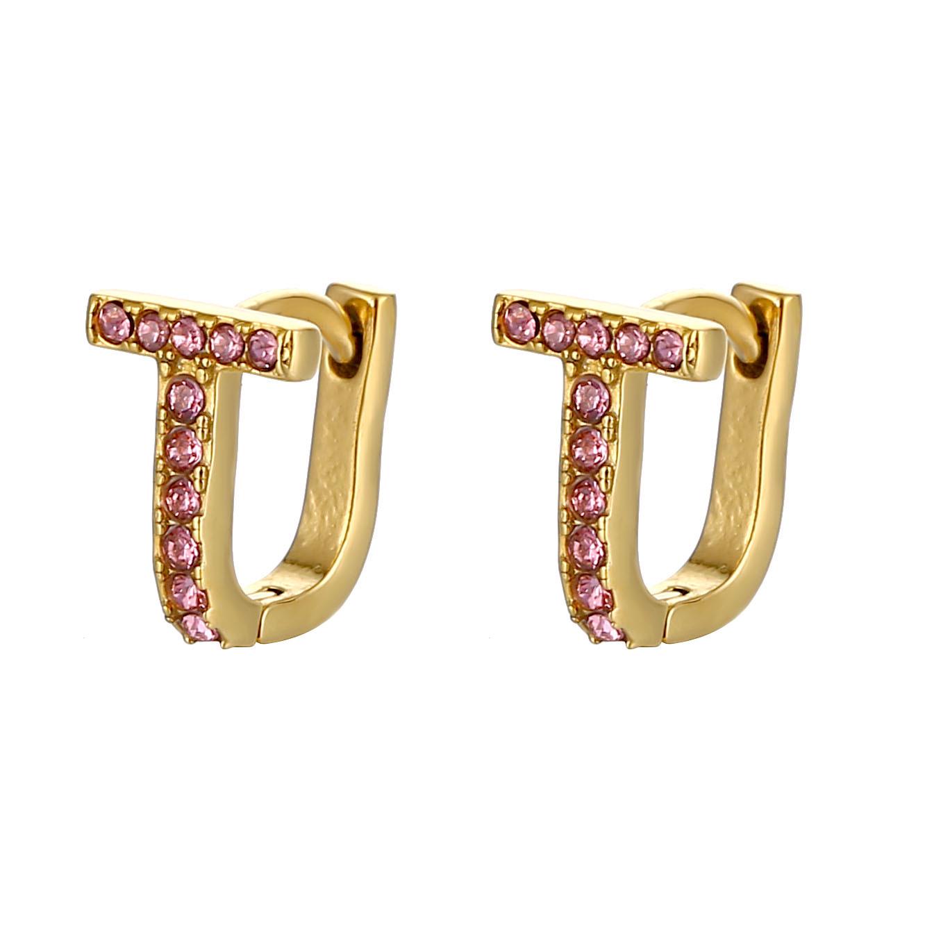 

Стильные европейские и американские ретро серьги-полумесяцы из титановой стали с золотым покрытием для женщин 18K Gold-plated