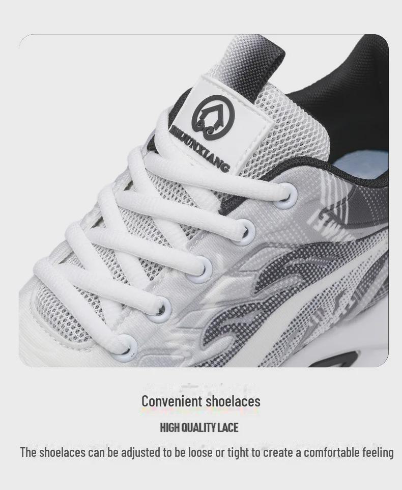 2024 Men's Breathable Mesh Sneakers - Thick-Soled, All-Match Running Shoes for Teens