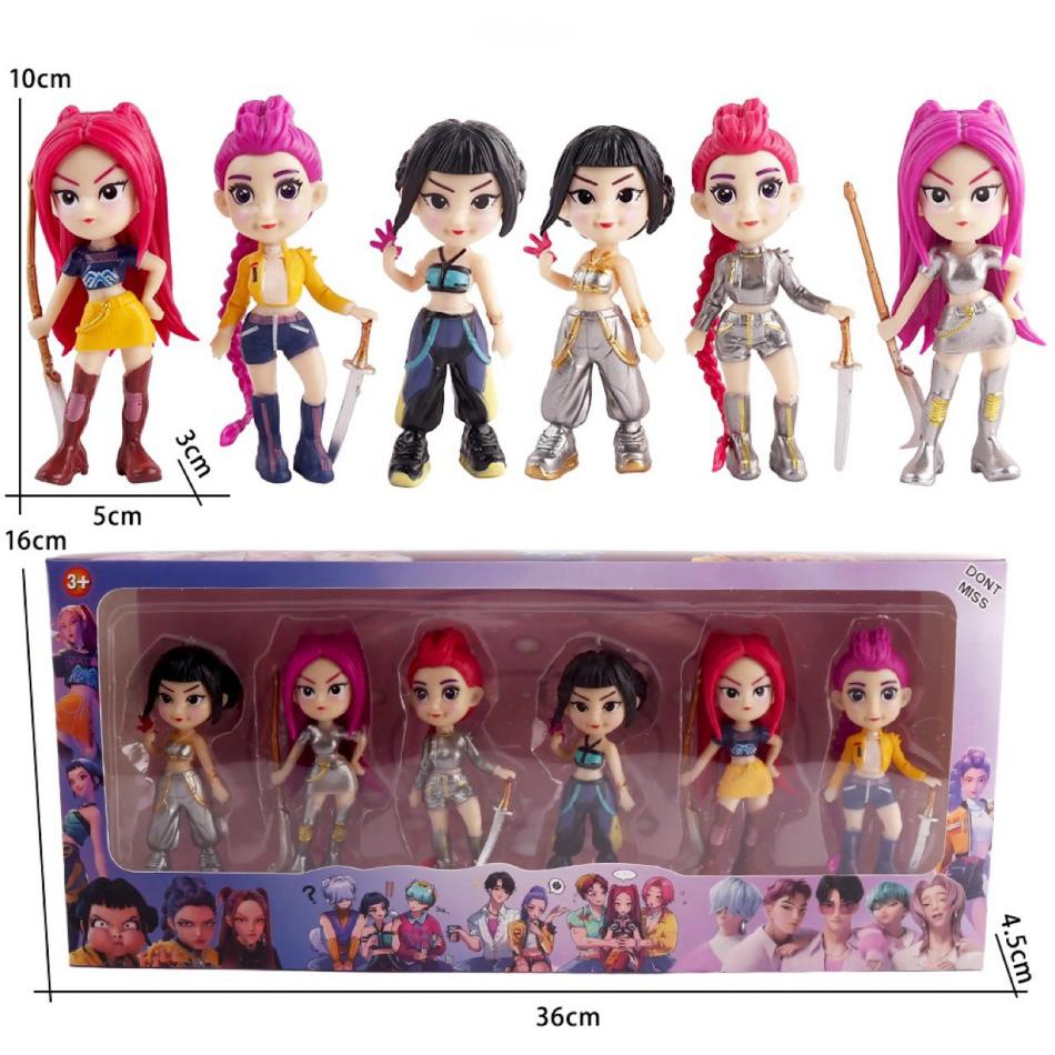 6pcs/set for kpop witch hunting group,Saja Boys,  Superstar Rumi PVC Action Figure Toy Anime Figurine Doll For Fans Gift
